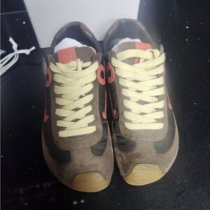 Loewe Brown and Yellow Sneakers
